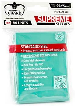Ultimate Guard - Supreme Sleeves Standard Size - Turquoise - 80 Stück